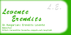 levente erendits business card